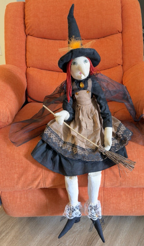 Witch doll halloween shelf - doll,