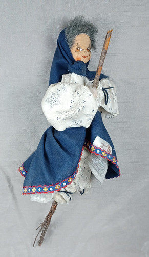 Vintage kitchen witch good - witch, 10"
